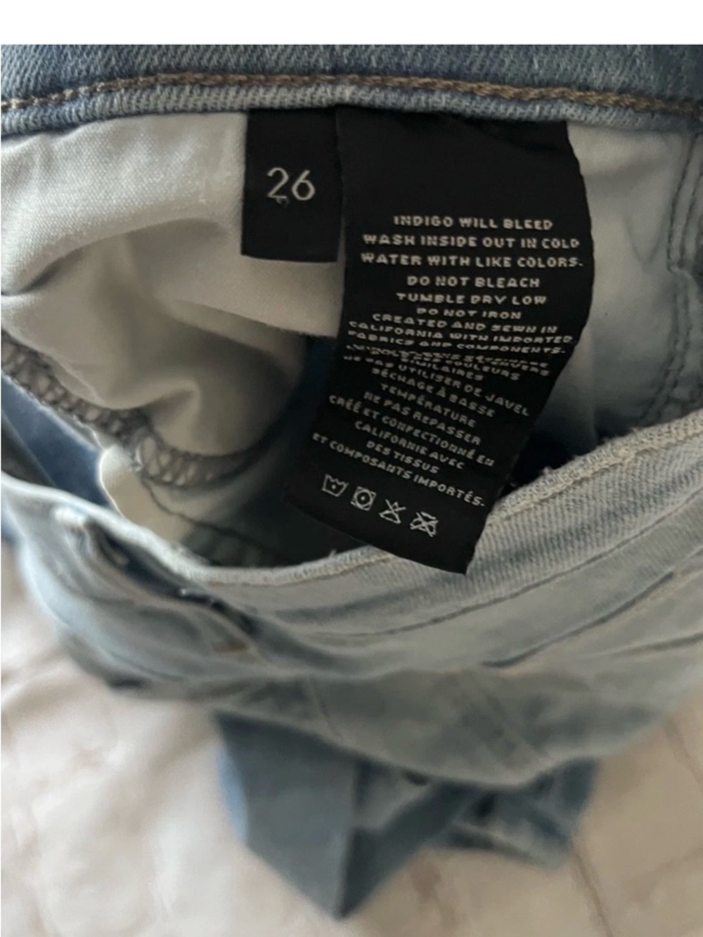 J Brand Maria Skinny Jeans Size 26 High Rise Distressed Light Wash Denim - Picture 11 of 14